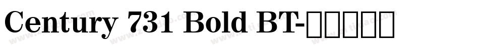 Century 731 Bold BT字体转换